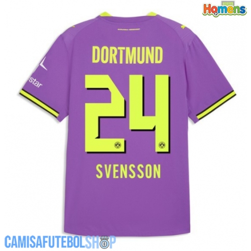 Camisa de time de futebol Borussia Dortmund Daniel Svensson #24 Replicas 3º Equipamento 2026-27 Manga Curta